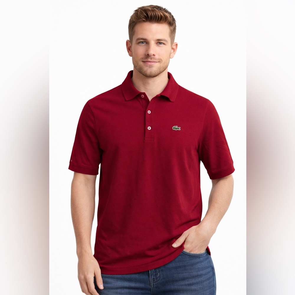 Lacoste red‎ polo shirtmens size 36 small